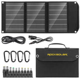 Portable Solar Panel Battery Charger ROCKSOLAR 30W 12V